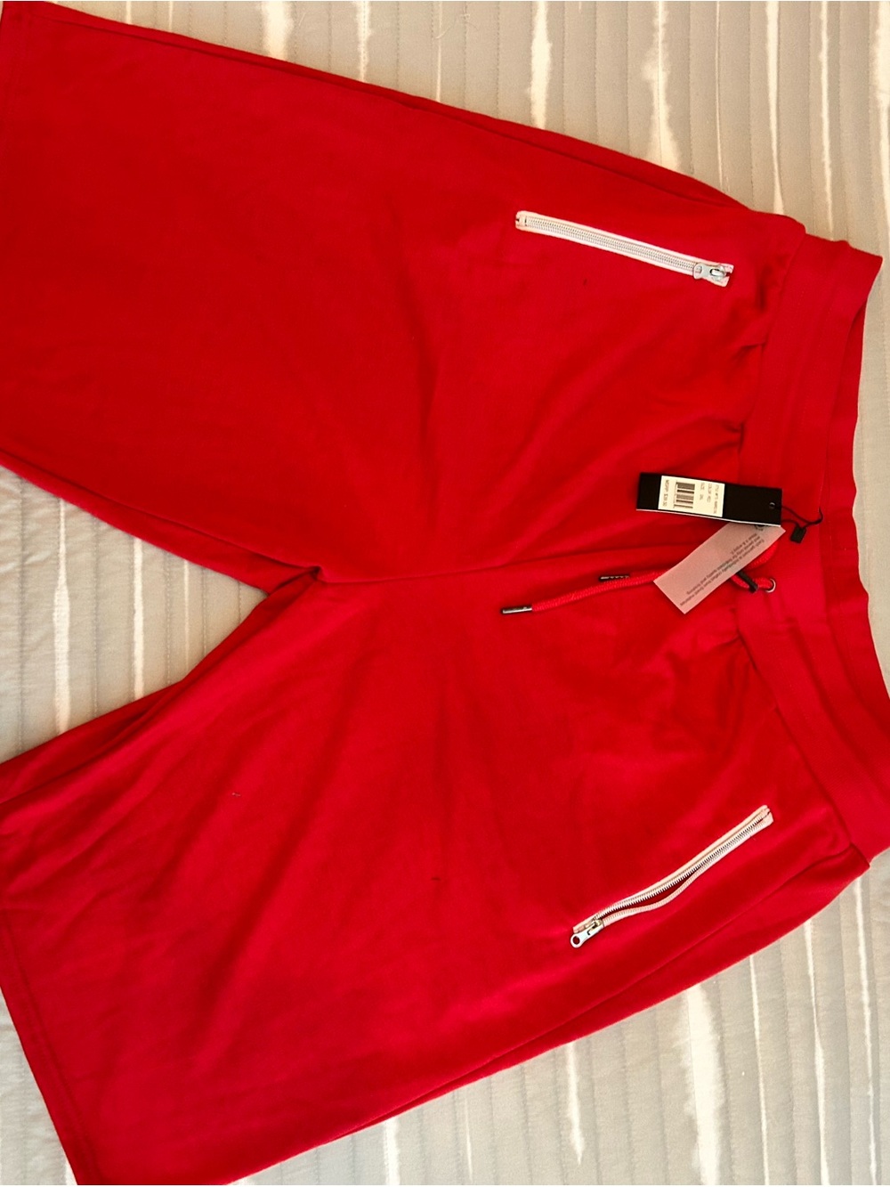 Galaxy by Harvic Fleece Shorts Men’s 3XL Red Zip Pocket Athletic NWT